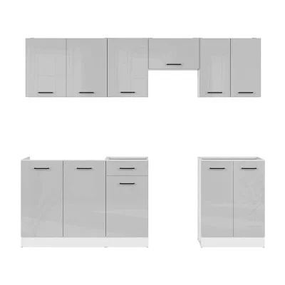 Modular kitchen JUNONA LINE 230 BBL BRW light gray gloss